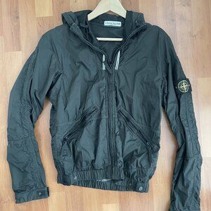 Stone Island 2011 Brown Membrana TC Hooded Rain Jacket - Size S